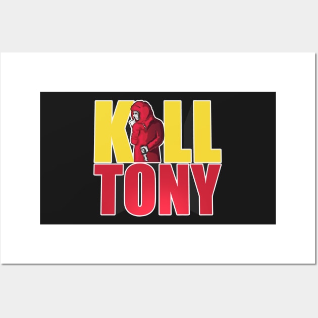 Kill Tony Red Hoodie -  Kill Tony Gifts & Merchandise for Sale Wall Art by Ina